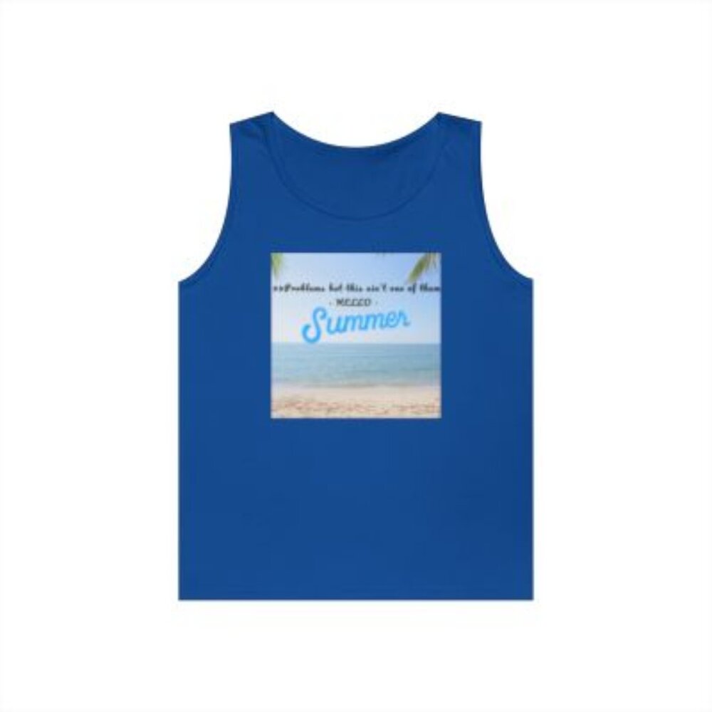 Summer Vibes Unisex Heavy Cotton Tank Top | Beachwear, Vacation Essentials